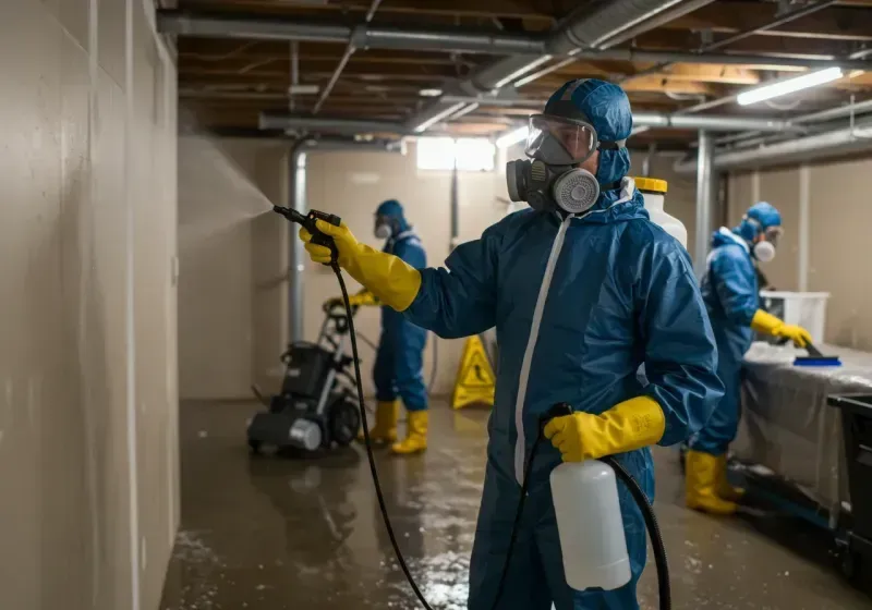 Basement Sanitization and Antimicrobial Treatment process in Jupiter, FL